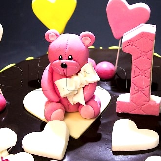 Шоколадный детский торт с медвежонком Шоколадный детский торт с медвежонком